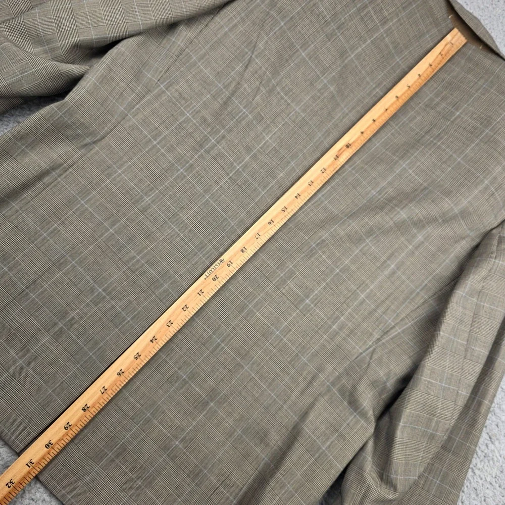 Chaps Ralph Lauren Vintage Mens 41R Wool Blazer‎ Brown Glen Plaid Sport Coat